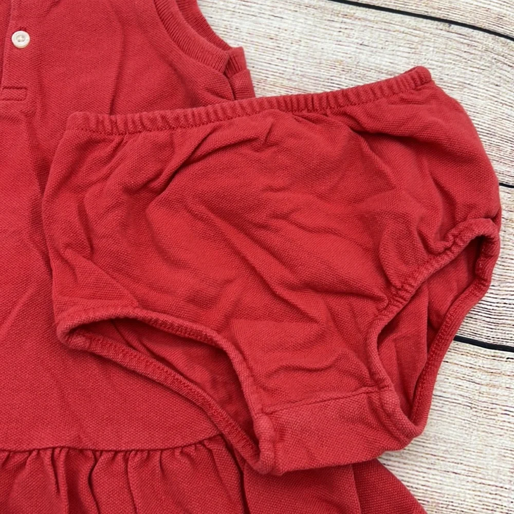 Ralph Lauren Peach Lace Collar Polo Dress with Bloomers